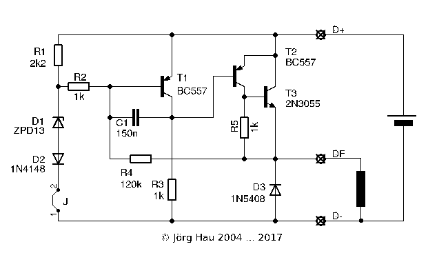 Voltage regulator with complementary Darlington